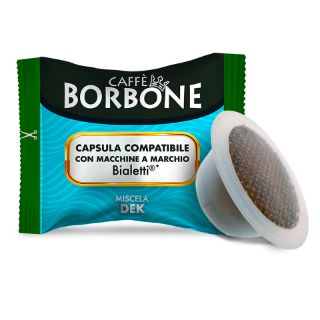 100 Caffè Borbone DEK blend capsules compatible with Bialetti