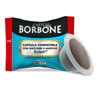 100 Caffè Borbone RED blend capsules compatible with Bialetti