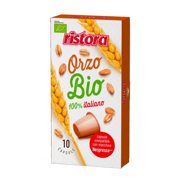 10 Ristora Organic Barley capsules compatible with Nespresso coffee machines