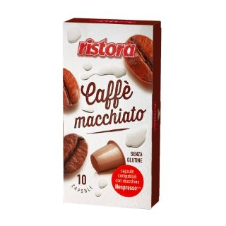 10 Ristora Macchiato coffee capsules compatible with Nespresso coffee machines
