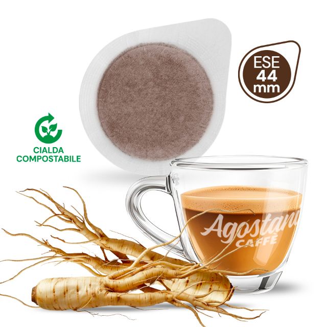 150 Agostani Coffee Pods flavored GINSENG 44mm ESE format