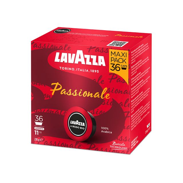 180 coffee capsules of Lavazza Passionale A Modo Mio line
