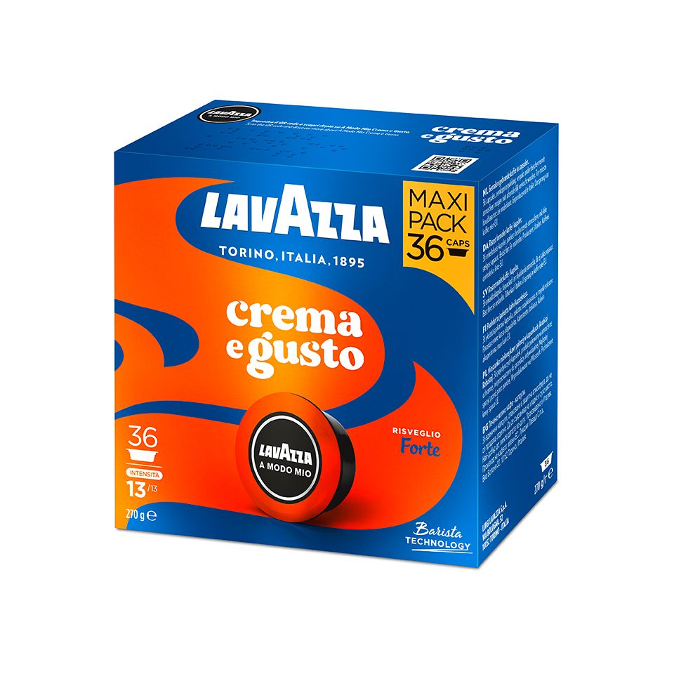 Picture of 180 coffee capsules of Lavazza Crema e Gusto FORTE A Modo Mio line