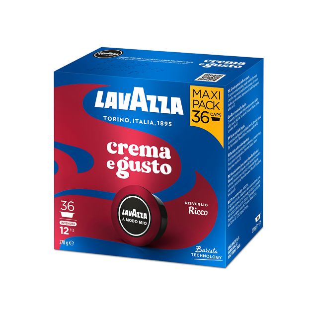 180 coffee capsules of Lavazza Crema e Gusto RICCO A Modo Mio line