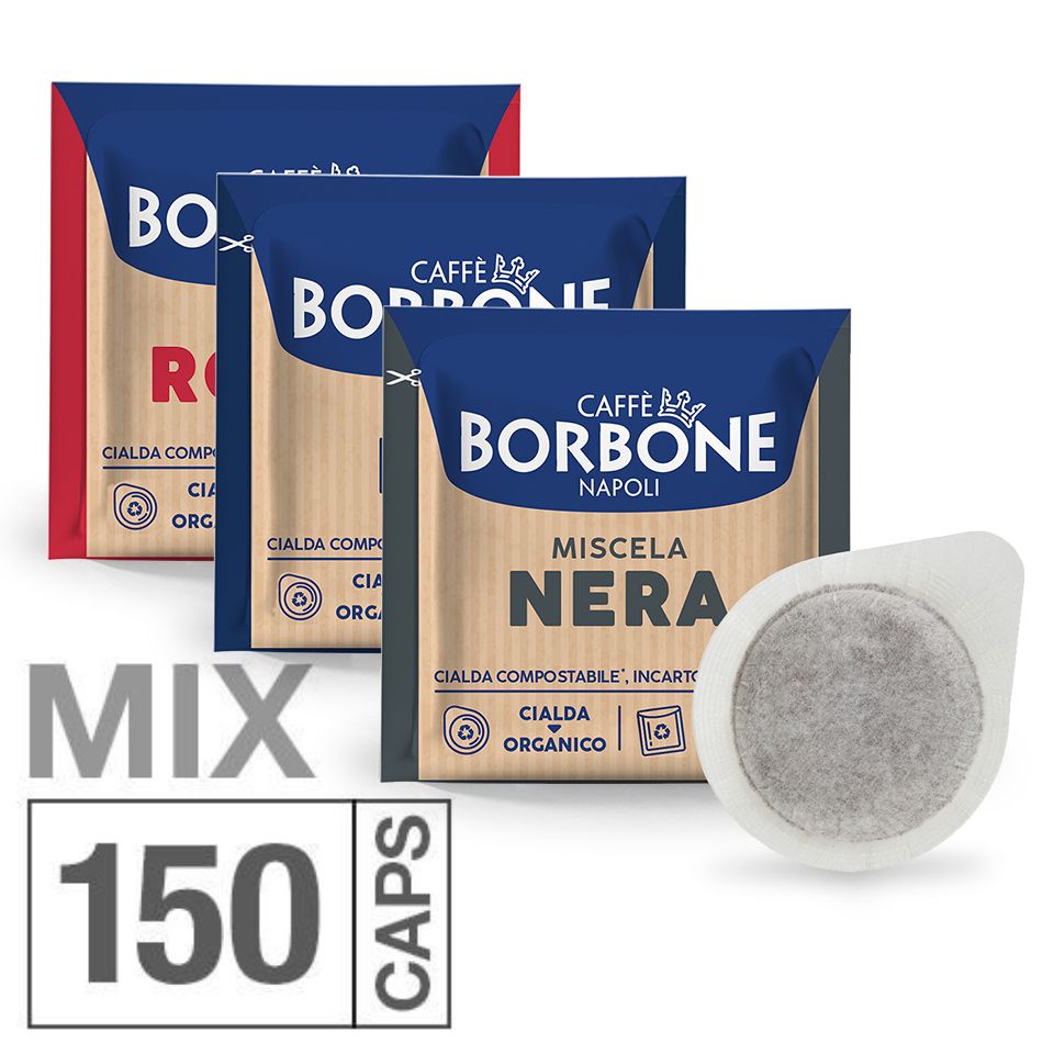 Picture of LAUNCH OFFER: 150 MIXED filter paper pods 44 mm ESE Caffè Borbone with Free Shipping