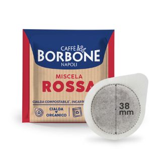 100 Cialde caffè Borbone miscela ROSSA filtrocarta  38 mm  