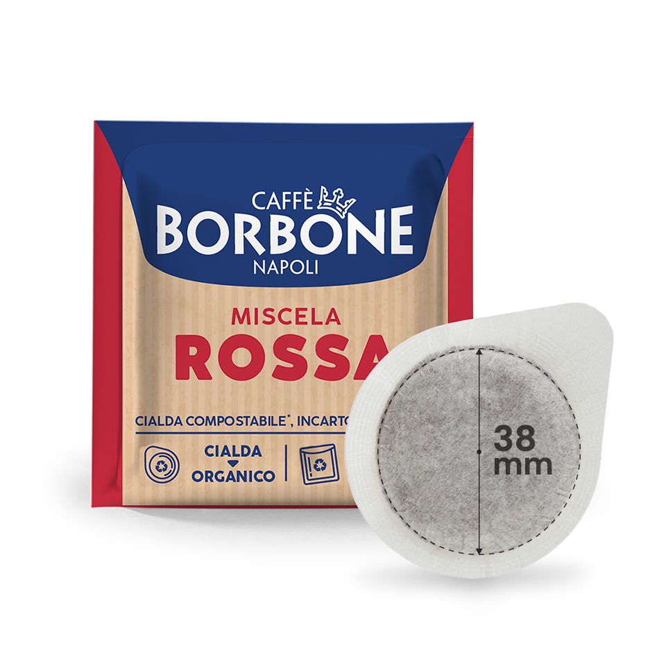 Picture of 100 Cialde caffè Borbone miscela ROSSA filtrocarta  38 mm  
