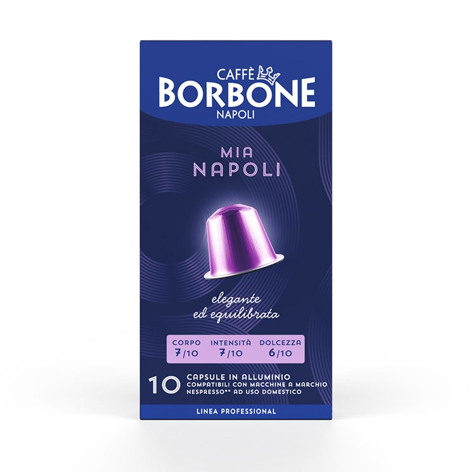 Picture of 100 Aluminum capsules Caffè Borbone MIA NAPOLI blend compatible Nespresso