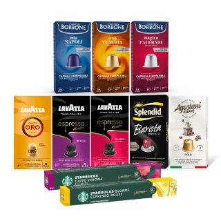 MIX ALUMINUM: 160 aluminum capsules compatible Nespresso