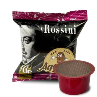50 Agostani Coffee Capsules Rossini compatibile Lavazza BLUE e Lavazza In Black