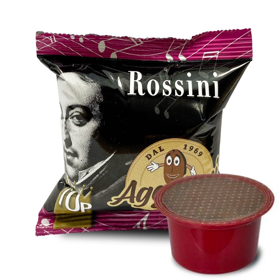 Picture of 50 Agostani Coffee Capsules Rossini compatibile Lavazza BLUE e Lavazza In Black