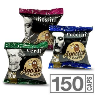 SPECIAL OFFER : 150 Agostani Top capsules compatible with Lavazza Blue and Lavazza In Black