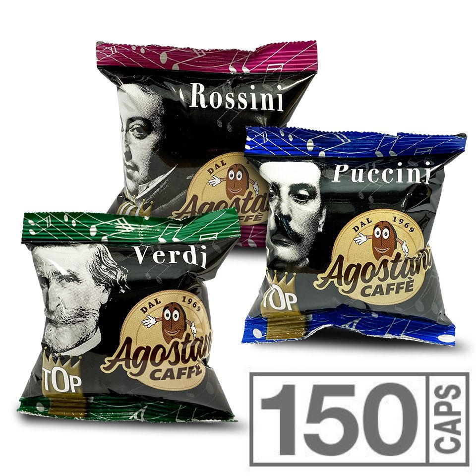 Picture of SPECIAL OFFER : 150 Agostani Top capsules compatible with Lavazza Blue and Lavazza In Black