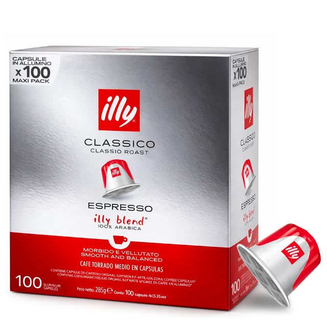 50 Illy CLASSICO capsules compatible with Nespresso