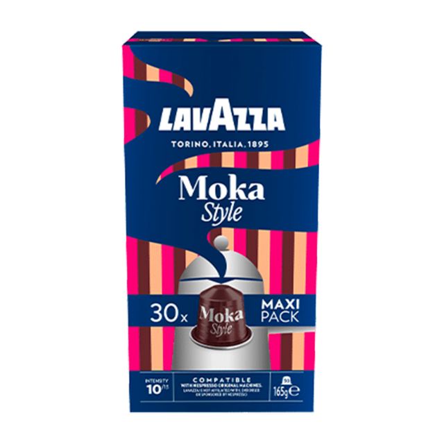 30 capsule in alluminio caffè Lavazza Moka Style compatibili Nespresso