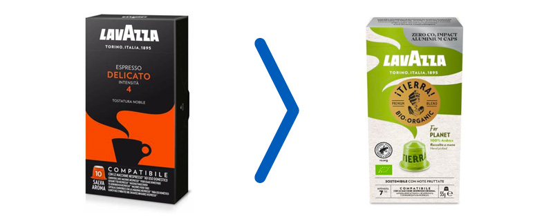 The Lavazza Delicato plastic capsules are out of production and Lavazza has replaced them with the new Tierra For Planet aluminum capsules.