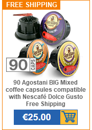 90 Agostani BIG Mixed coffee capsules compatible with Nescafé Dolce Gusto Free Shipping