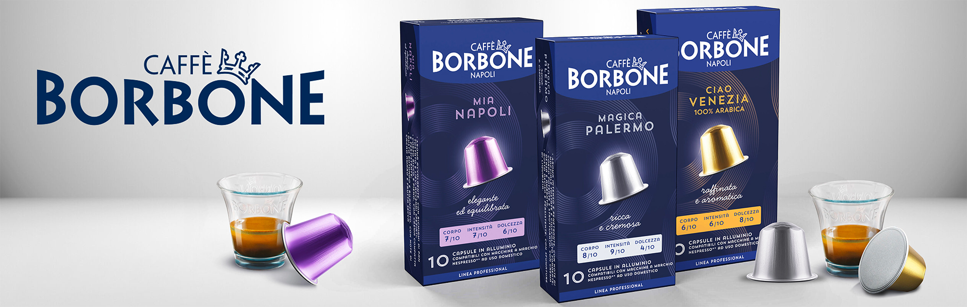 Aluminum capsules Borbone Coffee compatible with Nespresso Aluminum capsules Borbone Coffee compatible with Nespresso