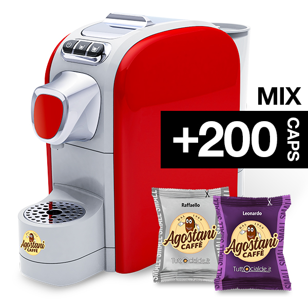 Agostani Small-Cup Red Coffee Machine
